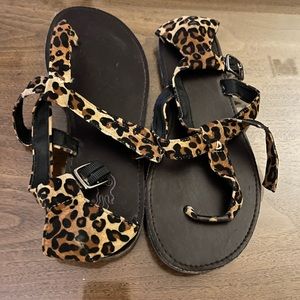 Leopard sandals